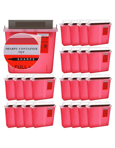 Contenedor de Desechos Cortantes Tanlade 5 Qt con Tapa Sin Contacto