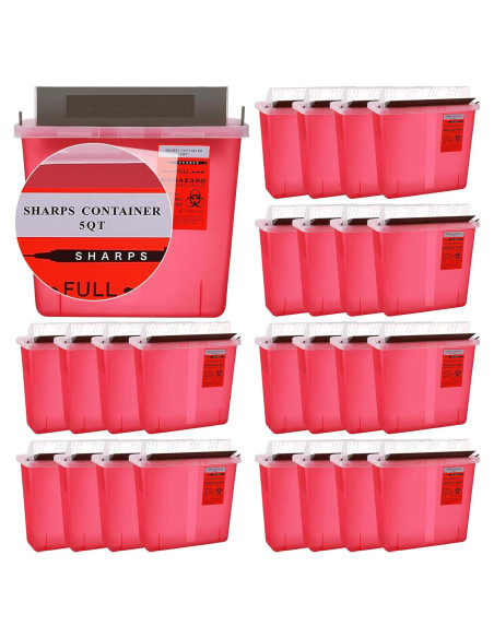 Contenedor de Desechos Cortantes Tanlade 5 Qt con Tapa Sin Contacto