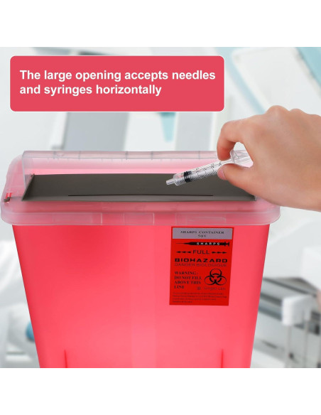 Contenedor de Desechos Cortantes Tanlade 5 Qt con Tapa Sin Contacto