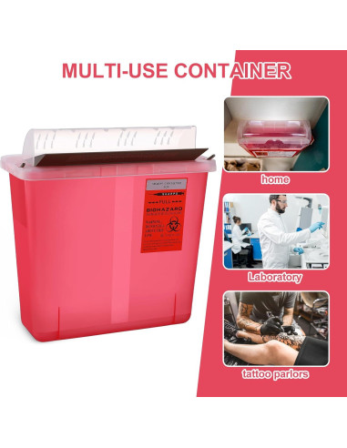 Contenedor de Desechos Cortantes Tanlade 5 Qt con Tapa Sin Contacto