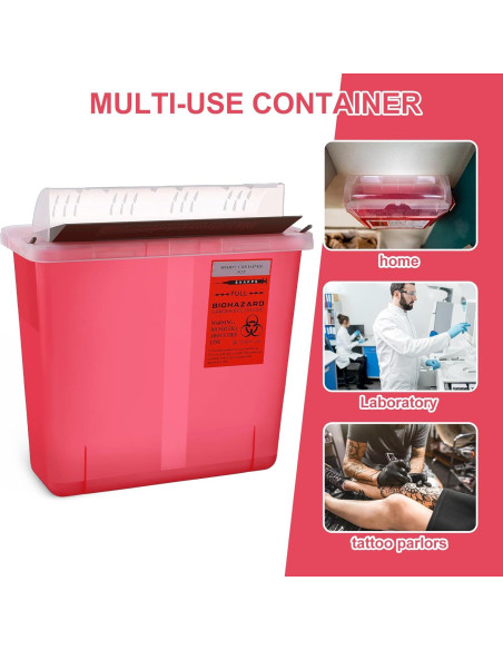 Contenedor de Desechos Cortantes Tanlade 5 Qt con Tapa Sin Contacto