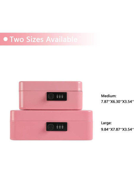 Caja Fuerte Mediana xydled de Acero con Cerradura Combinación Rosa