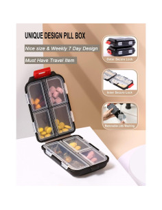 Organizador de Pastillas Semanal M MUCHENGBAO 7 Días Plegable 2