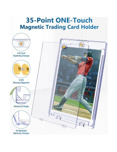 100 Soportes Magnéticos para Tarjetas YZtree 35pt Protección U-V 2