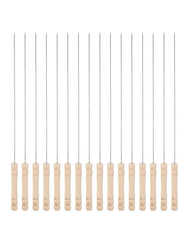 Brochetas de Metal Reutilizables HARFINGTON 16pcs 34cm BBQ