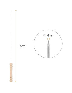 Brochetas de Metal Reutilizables HARFINGTON 16pcs 34cm BBQ 2