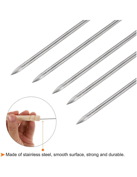 Brochetas de Metal Reutilizables HARFINGTON 16pcs 34cm BBQ