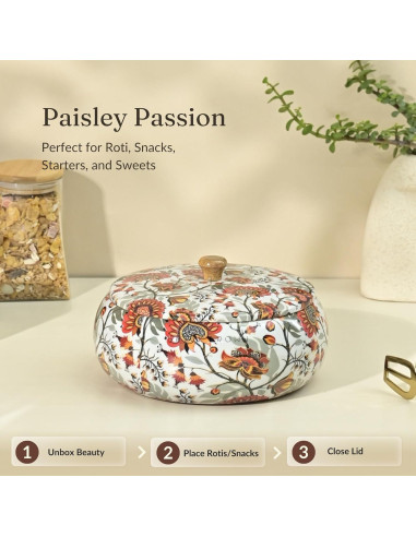 Cacerola Redonda de Madera Sólida Brick Brown 22.4 cm