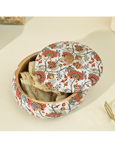 Cacerola Redonda de Madera Sólida Brick Brown 22.4 cm