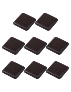 8 Deslizadores de Muebles Autoadhesivos Cuadrados Marrones