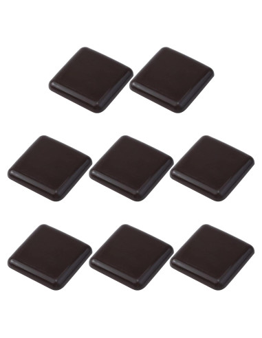 8 Deslizadores de Muebles Autoadhesivos Cuadrados Marrones