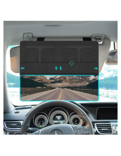 Extensor de Visera de Sol NAZZO para Coche Negro Antirreflejo