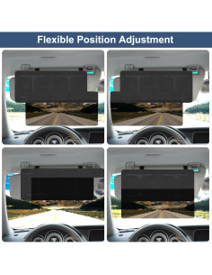 Extensor de Visera de Sol NAZZO para Coche Negro Antirreflejo 2
