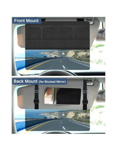 Extensor de Visera de Sol NAZZO para Coche Negro Antirreflejo