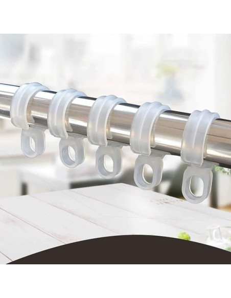 50 Ganchos de Plástico Blanco Wentoenapp para Perchas