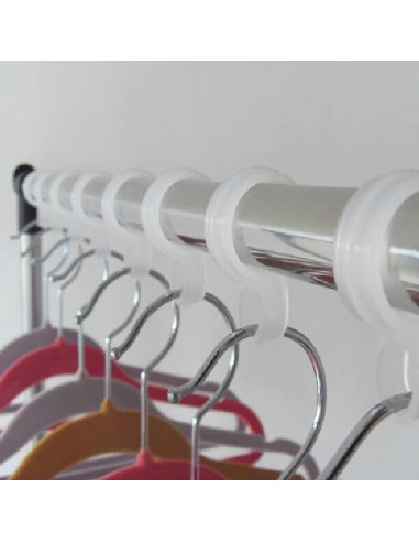 50 Ganchos de Plástico Blanco Wentoenapp para Perchas