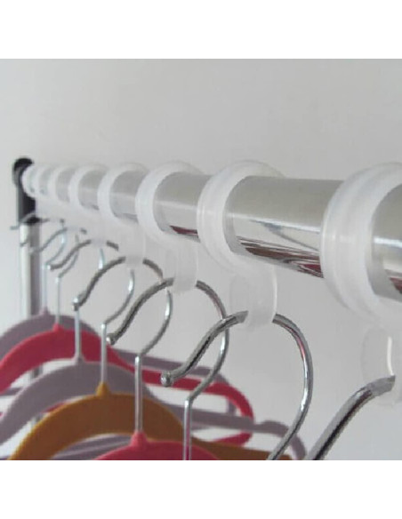 50 Ganchos de Plástico Blanco Wentoenapp para Perchas