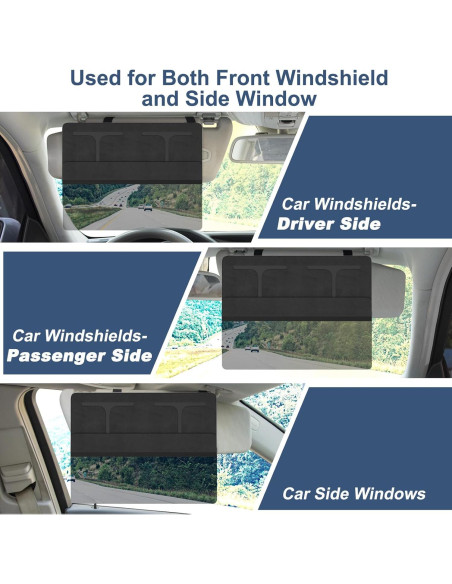Extensor de Visera de Sol NAZZO para Coche Negro Antirreflejo