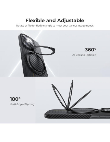 Soporte de Anillo Magnético BENKS para iPhone 12-16, Negro