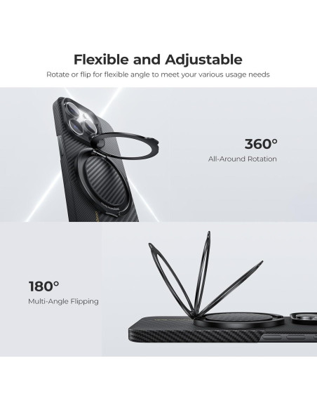 Soporte de Anillo Magnético BENKS para iPhone 12-16, Negro