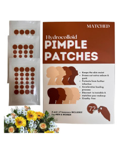 Parches Hidrocoloides MATCHED para Acné Facial - 72 Unidades
