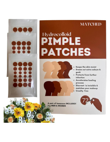 Parches Hidrocoloides MATCHED para Acné Facial - 72 Unidades