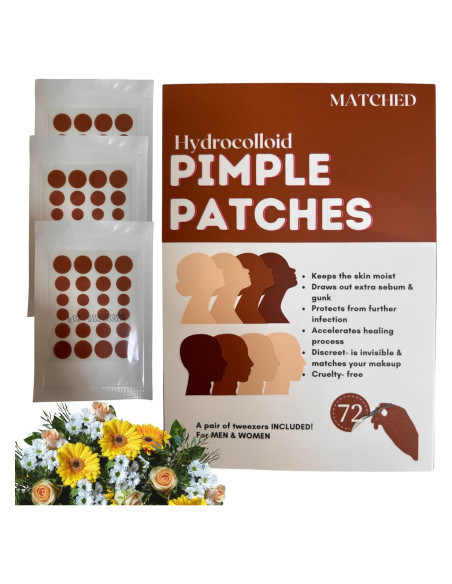 Parches Hidrocoloides MATCHED para Acné Facial - 72 Unidades