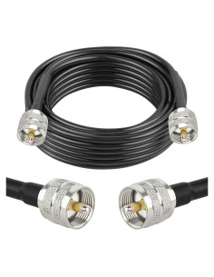 Cable Coaxial RG58 6.1M 50 Ohm con Conectores PL-259 UHF XRDS-RF