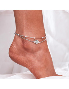 Tobillera Dainty S925 Plata Esterlina Ajustable para Mujeres 25.4-27.9 cm 2