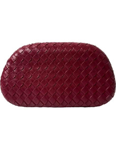 Bolso Clutch Tejido CUXVA Vino para Mujeres - Formal y Chic 2