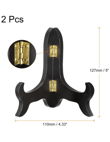 Soporte de Placa de Caballete uxcell 5" Plegable Negro