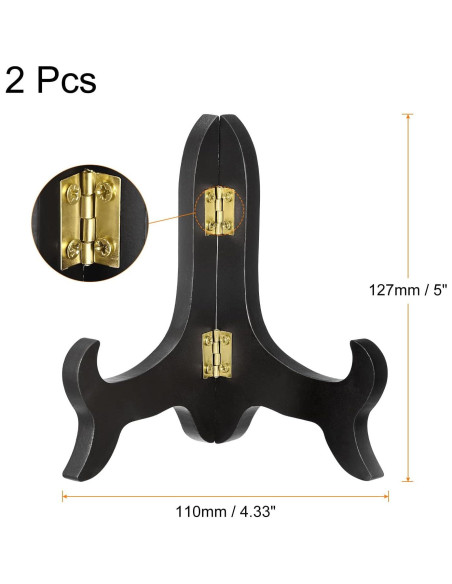 Soporte de Placa de Caballete uxcell 5" Plegable Negro