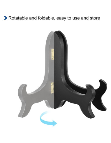 Soporte de Placa de Caballete uxcell 5" Plegable Negro