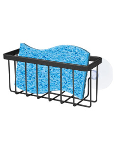 Soporte para Esponjas de Fregadero SHFKS Negro 14.45x5.08x6.32cm