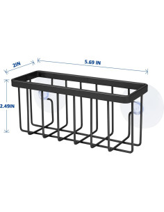 Soporte para Esponjas de Fregadero SHFKS Negro 14.45x5.08x6.32cm 2
