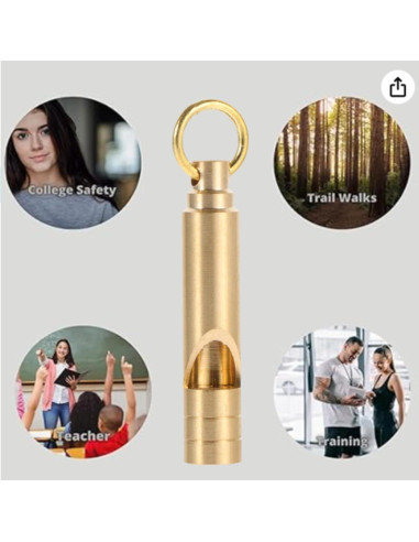 Paquete de 4 Silbatos de Latón FUTURESTEPS 125dB Resistente