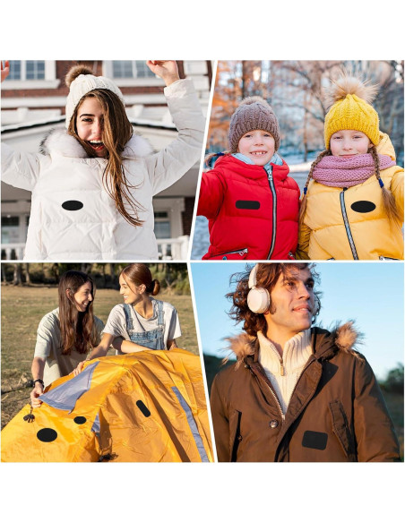 5 Parches de Reparación Autoadhesivos Nylon Negro 5 Tamaños