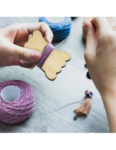 100 Bobinas de Hilo de Madera Marsrut para Costura 5.4x4 cm