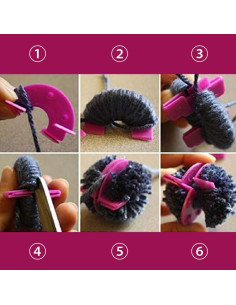 Hacedor de Pompones Jeorywoet 8 Piezas Multitamaño 2