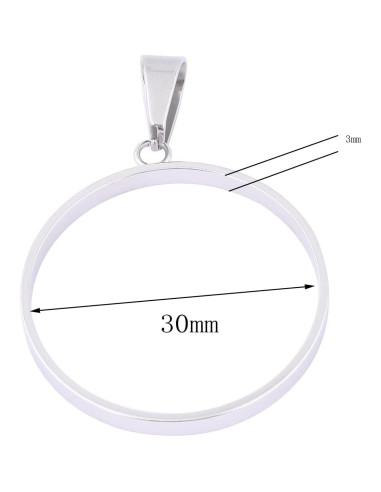 20 Marcos Abiertos de Acero Inoxidable 30mm Reidgaller