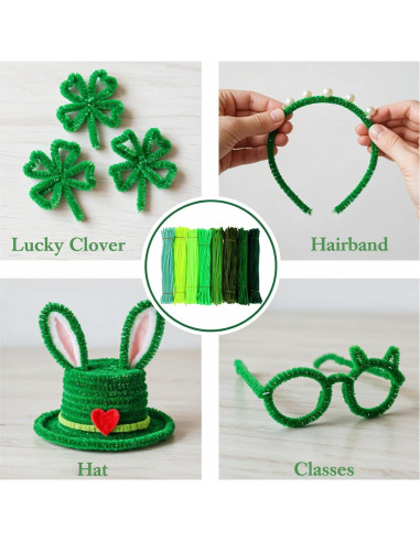 Limpiapipas Verdes JIEYAO 800 Pcs 30 cm Manualidades DIY