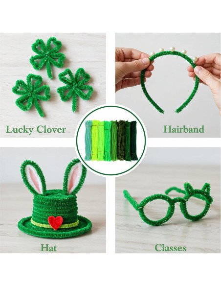 Limpiapipas Verdes JIEYAO 800 Pcs 30 cm Manualidades DIY