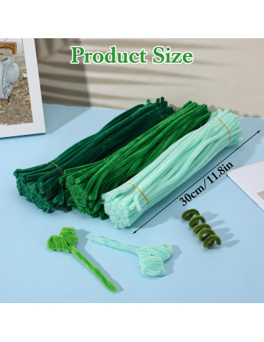 Limpiapipas Verdes JIEYAO 800 Pcs 30 cm Manualidades DIY