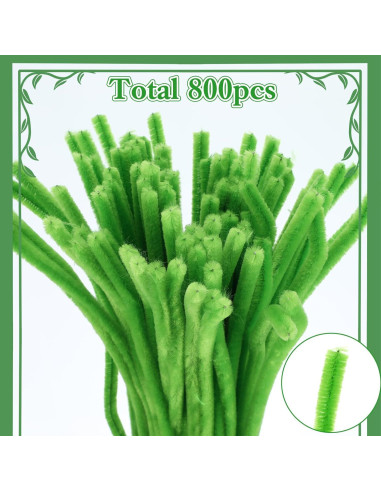 Limpiapipas Verdes JIEYAO 800 Pcs 30 cm Manualidades DIY