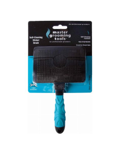 Cepillo Slicker Autolimpiante Master MGT Grande Azul