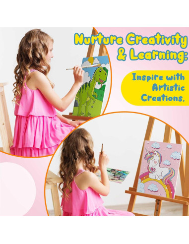 Ctosree Lienzos Pre Dibujados para Pintar - 12 Pcs Animales 20x25 cm