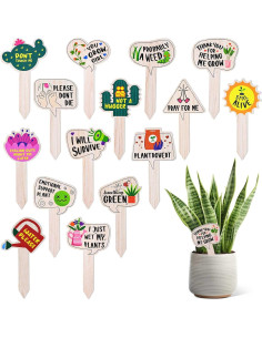 15 Etiquetas Divertidas para Plantas JUYRLE - Marcadores Impermeables 2