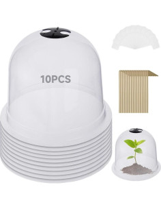 Homaisson 10PCS Protectores de Plantas Reutilizables con Ventilación 2