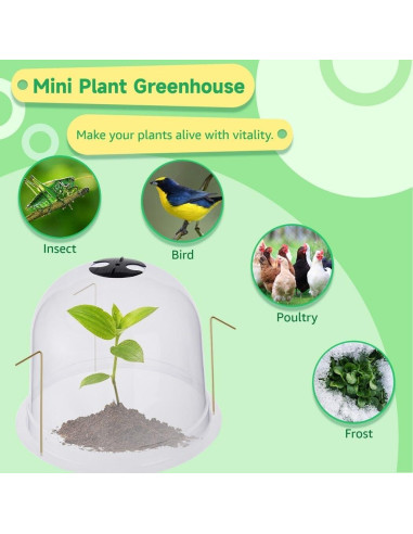 Homaisson 10PCS Protectores de Plantas Reutilizables con Ventilación