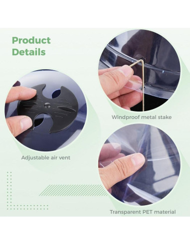 Homaisson 10PCS Protectores de Plantas Reutilizables con Ventilación